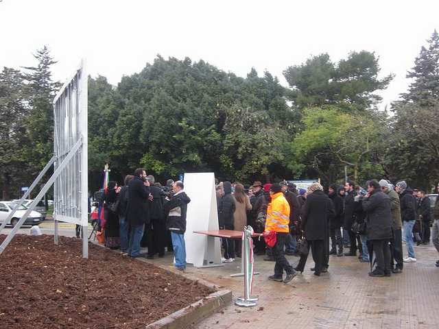 Inaugurazione del grande mosaico presso la cittadella universitaria di Palermo
